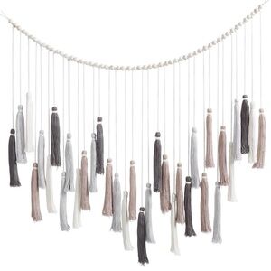 NWOT Pottery Barn Teen Oversized Tassel Garland Neutral Tassel Wall Garland
